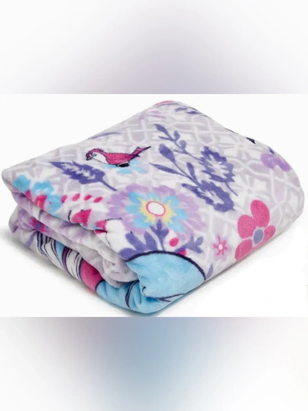 Vera Bradley Plush Throw Blanket Disney Beauty & The Beast BELLE FLORAL New
